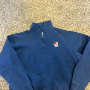 RALPH LAUREN  navy quarter zip